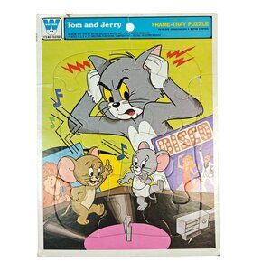 Vintage 1979 Tom & Jerry Frame-Tray Puzzle By Whitman